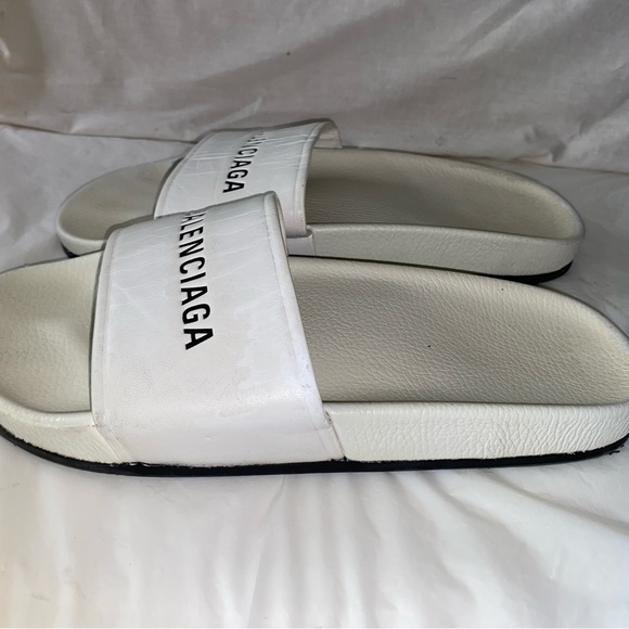 Balenciaga White Slides size 41 -8.5 - Picture 1 of 11